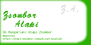 zsombor alapi business card